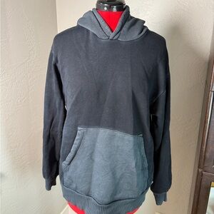 Cotton Citizen Boston Black Gray Colorblock 100% Cotton Hoody Sweatshirt Size S